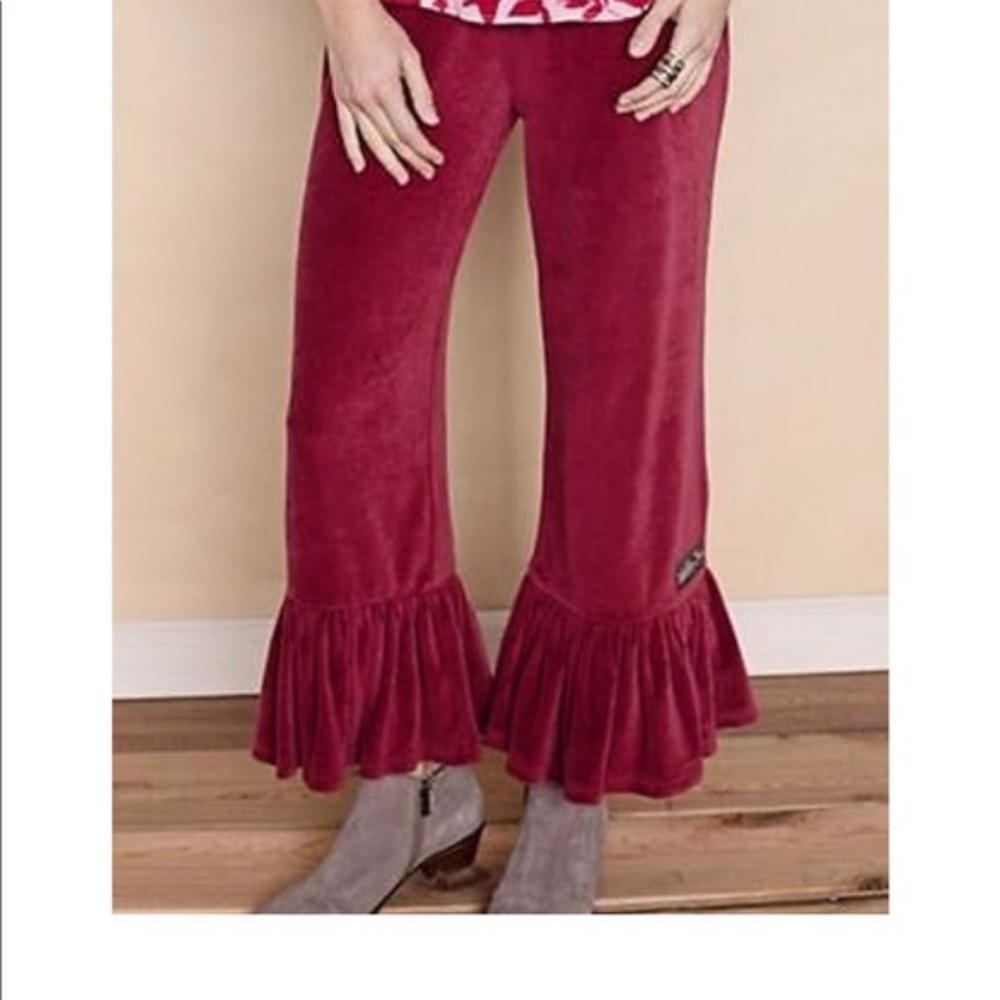 Matilda Jane Big Ruffles Rashima Velour Pants NWT